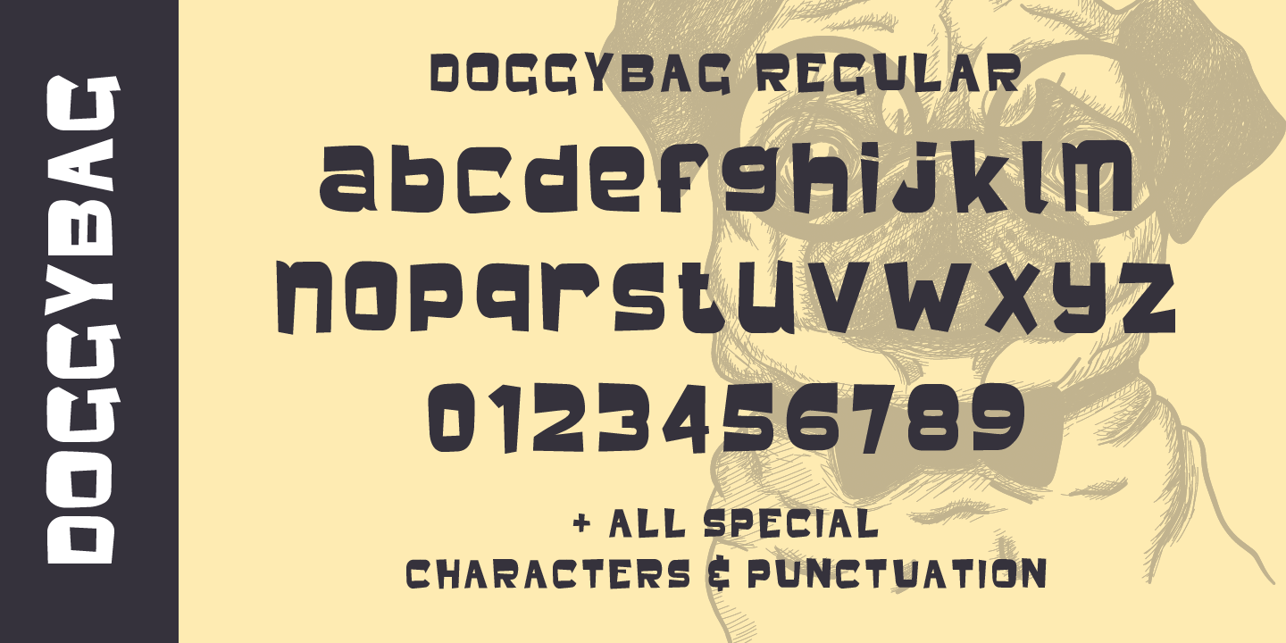 Пример шрифта Doggybag Regular